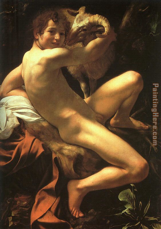 St. John the Baptist painting - Caravaggio St. John the Baptist art painting